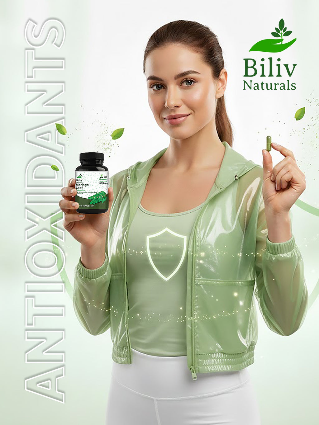 Moringa Leaf Capsules — 1000 mg Per Serving, 120 Count